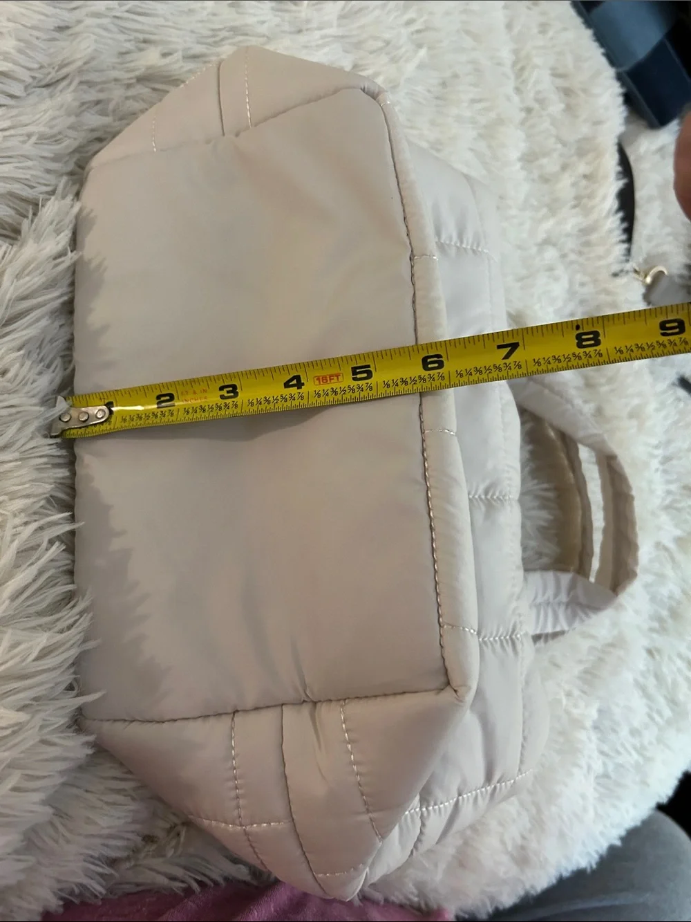 Reebok Quilted Cream Tote Bag